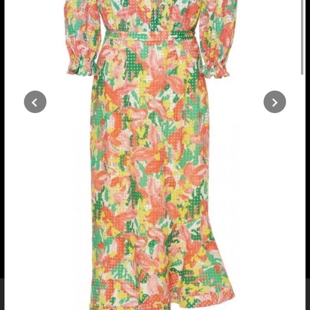 Saloni Grace Off Shoulder Ruffle Dress - Picture 4 of 14
